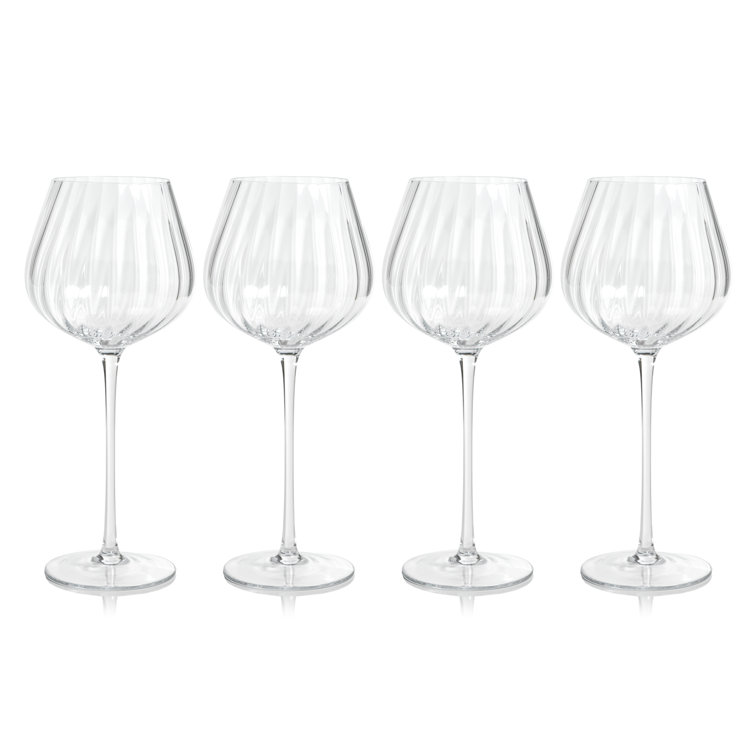 Malden Optic Red Wine Glasses, Set of 4 Joss & Main